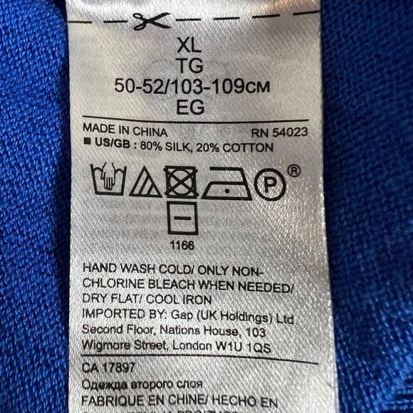 Banana Republic Womens Silk Cotton Sweater XL Blue Boatneck Long Sleeve - Picture 5 of 5